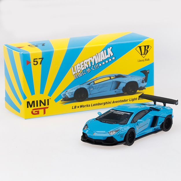 Mini GT LB Works Lamborghini Aventador Light Blue (RHD) – Liberty